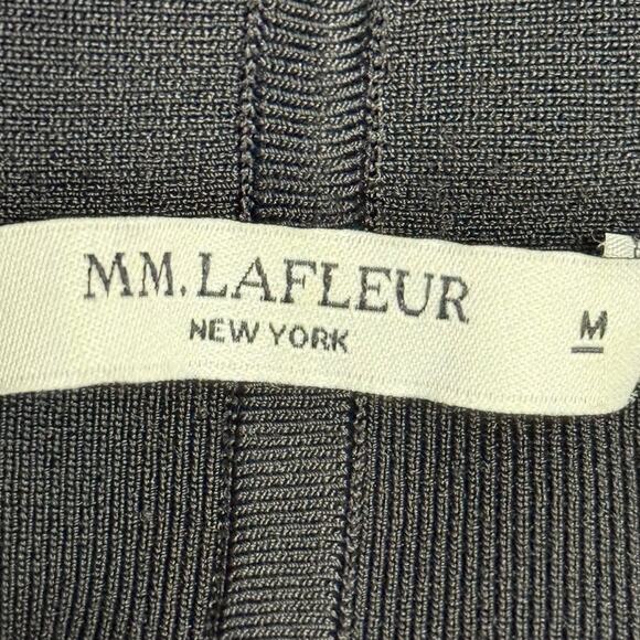 MM Lafleur Womens Black Tight Knit Stretch Rayon Cardigan Jacket Open Sweater M - Picture 16 of 16